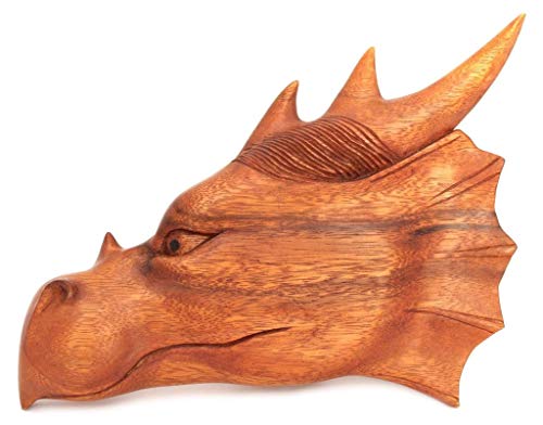 Windalf Holz Drache Wandfigur MAJESTIX 29 cm Links schauender Wikinger Drachenkopf Glücks-Drache Wandrelief Handarbeit Windalf Holz Drache Wandfigur MAJESTIX 29 cm Links schauender Wikinger Drachenkopf Glücks-Drache Wandrelief Handarbeit von Windalf