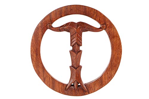 Windalf Nordische Wandkunst IRMINSUL Ø 20 cm Wikinger Wandschmuck Rechtum Fülle Wandskulptur Handarbeit Holz von Windalf