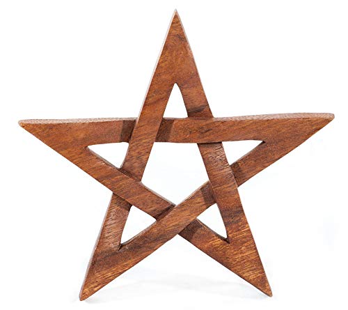Windalf Pentagramm Wanddeko DRUIDA 17 cm Handarbeit Holz von Windalf