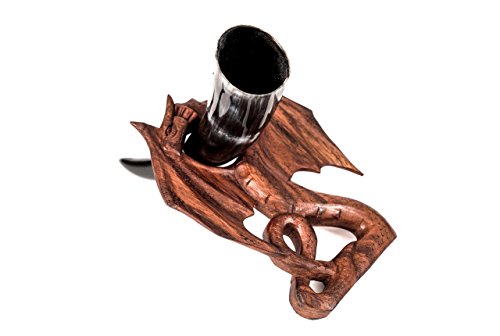Windalf Vikings Trinkhornständer Dragon 23 cm Drache Wikinger Trinkhornhalter Dekoration Handarbeit Holz Windalf Vikings Trinkhornständer Dragon 23 cm Drache Wikinger Trinkhornhalter Dekoration Handarbeit Holz von Windalf