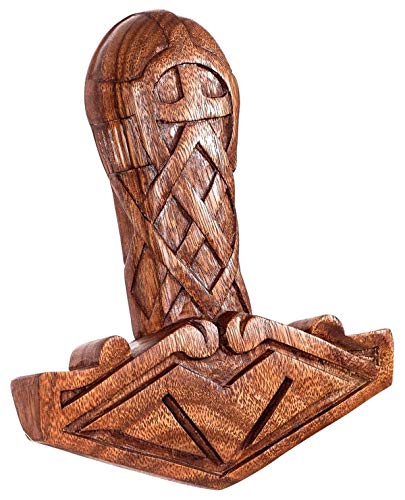 Windalf Wanddeko Ragnar h: 24 cm Wikinger Thorshammer Vikings Deko Handarbeit aus Holz von Windalf