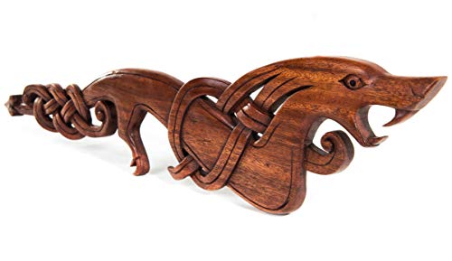 Windalf Wikinger Drache SALFAR 70 cm Zelt Dekoration & Wandbild Rechts schauend Handarbeit aus Holz von Windalf
