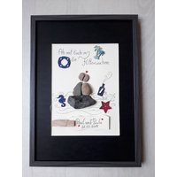 Familie, Geschenk Hochzeit, Hochzeitsgeschenk, Einweihungsgeschenk, Steinbild Dina4 von Windelzwerg