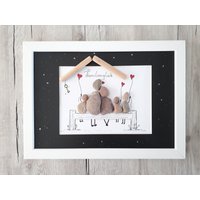 Familienbild, Steinbild Dina4 Frei Personalisierbar , Geschenk, Hochzeitsgeschenk, Hochzeit, Geburt, Familie, Goldene Hochzeit von Windelzwerg