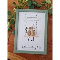 Geschenk Zur Petersilienhochzeit, 12, 5 Jahre, Brautpaar, Hochzeitstag, Personalisiertes Hochzeitsgeschenk, Dina4, Hochzeit, Steinbild von Windelzwerg
