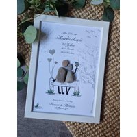 Geschenk Zur Silberhochzeit, 25 Jahre, Personalisiertes Zum Hochzeitstag, Hochzeitsgeschenk, Besonderes Silber Hochzeit von Windelzwerg