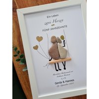 Goldene Hochzeit, 50 Jahre, Brautpaar, Dina4, Hochzeitsgeschenk, Geschenk Goldhochzeit, 50. Hochzeitstag, Jahrestag, Jubiläum Dina4 von Windelzwerg