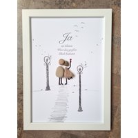 Hochzeitsgeschenk, Brautpaar, Just Married, Stammbaum Lebensbaum Zur Hochzeit Steinbild Dina4 Personalisierbar von Windelzwerg
