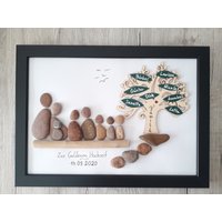 Hochzeitsgeschenk, Hochzeit, Familienstammbaum Steinbild Dina4 Personalisierbar , Geschenk von Windelzwerg