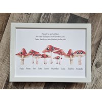 Kindergartenabschied, Beste Erzieherinnen, Kindergarten, Glückspilz, Fliegenpilze, Geschenk Abschied, Kita, Dina4 Druck, Personalisierbar von Windelzwerg