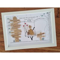 Oma Und Opa Sind Die Besten, Weihnachtsgeschenk Großeltern, Danke, Steinbild Din A4, Geschenk, Personalisierbar von Windelzwerg