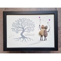 Schwestern, Sister, Sisters, Beste Schwester, Geschenk, Geschwister, Steinbild, Schwesterherz, Lieblingsmensch, Dina4 Personalisierbar von Windelzwerg