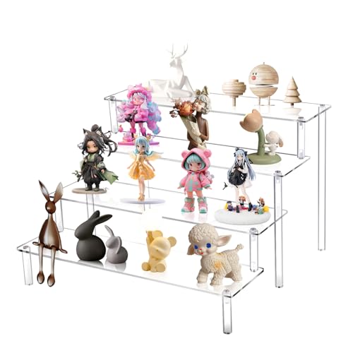 Windfromort 4-stufig Acryl Riser Display - Stufenregal, Präsentationsständer, Acryl,robust und transparent, ideal für Figuren, Kosmetik, Gewürze, Nagellack und Sammlerstücke (40 cm Höhe 10 cm Breite) Windfromort 4-stufig Acryl Riser Display - Stufenregal, Präsentationsständer, Acryl,robust und transparent, ideal für Figuren, Kosmetik, Gewürze, Nagellack und Sammlerstücke (40 cm Höhe 10 cm Breite) von Windfromort