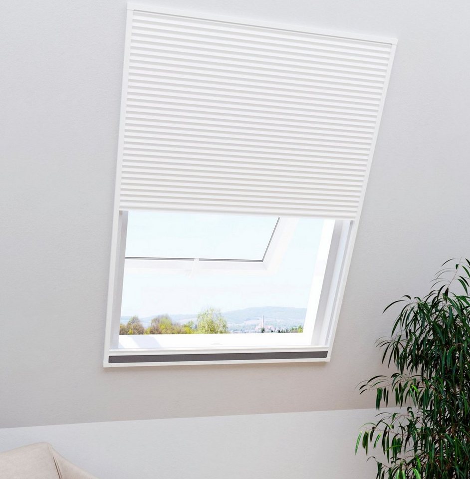 Insektenschutzrollo für Dachfenster, 2in1 EXPERT, Windhager, transparent, verschraubt, mit Plissee, BxH: 110x160 cm von Windhager