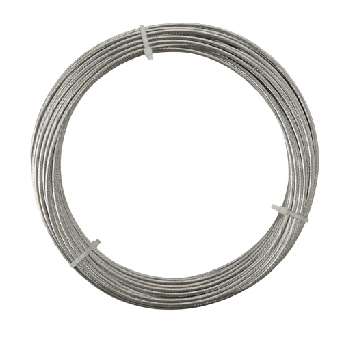 Windhager Edelstahlseil zur Montage und Spannen von Seilspannmarkisen und Sonnensegeln, 14m x 2mm von Windhager