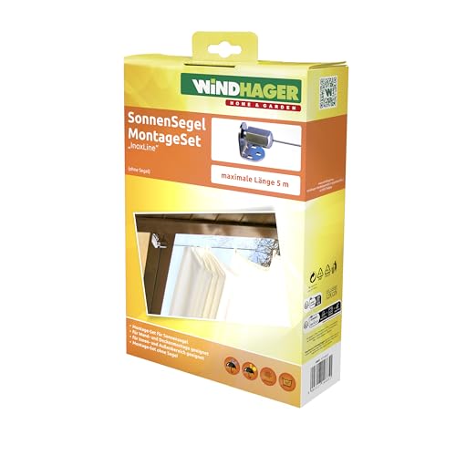 Windhager Montageset InoxLine aus Edelstahl für Sonnensegel, Seilspannmarkiesen Zubehör, Montageset für Sonnenschutz Windhager Montageset InoxLine aus Edelstahl für Sonnensegel, Seilspannmarkiesen Zubehör, Montageset für Sonnenschutz von Windhager