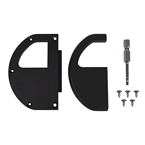 Windhager Aluminium Griffset für Türen, Griffmuschel, Griff für Fliegengittertür, Zubehör für Insektenschutz, anthrazit, 03551 von Windhager