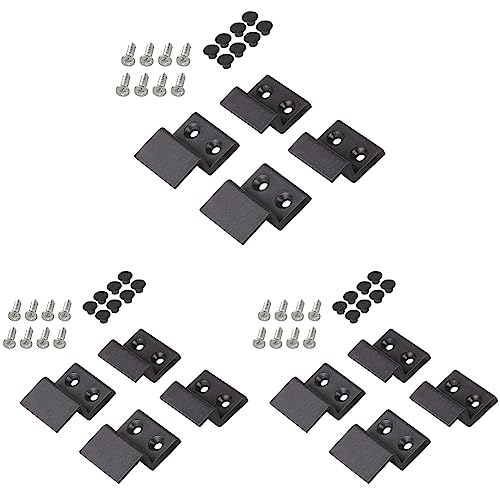 Windhager Einhängewinkel-Set, Montageset für Insektenschutz Spannrahmen, Montagewinkel, Rahmen - Winkel, 2 Stück, anthrazit, 03549 (Packung mit 3) von Windhager