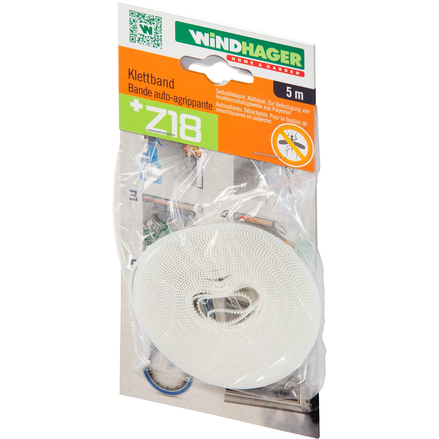 Windhager Fliegengitter Plus Klettband Weiß-Transparent 5 m von Windhager