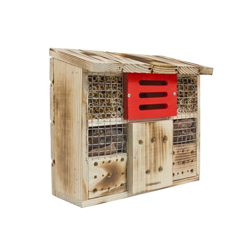 Windhager Insektenhotel ZUR LINDE, Insektenhaus Nistplatz Brutplatz, Schutz für viele Insekten, 13,5 x 30 x 27 cm, 06991 von Windhager