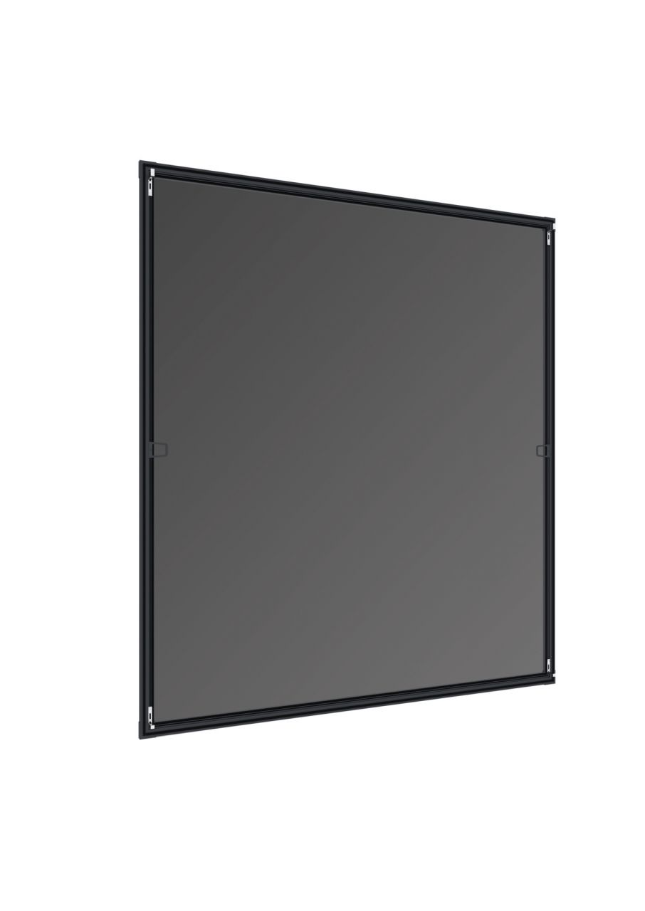 Windhager Fliegenschutz-Fenster Cool 100 x 120 cm schwarz/anthrazit kürzbar von Windhager