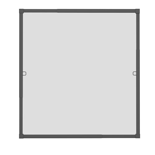 Windhager Insektenschutz | Spannrahmen Fenster teleskopierbar 130 x 140 cm | Fliegengitter mit Rahmen, Fenstergitter ohne bohren, Rahmen-Fenster | stabiler Aluminium-Rahmen | Anthrazit von Windhager