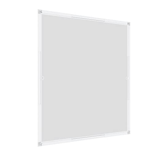 Windhager Rahmen Insektenschutz teleskopierbares Fliegengitterfenster Flexi Fit, Spannrahmen-Fenster, Teleskopfenster ohne Sägen, 130 x 150 cm, weiß, 04305 von Windhager