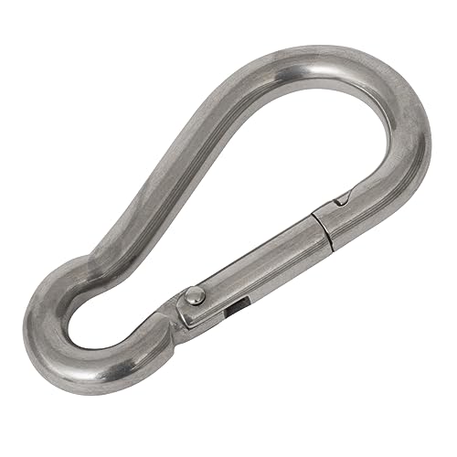 Windhager Karabinerhaken aus Edelstahl, Karabiner für Sonnensegel, Schnapphaken, Allzweck-Karabiner, rostfrei, Tragkraft bis max. 127 kg, 10895 von Windhager