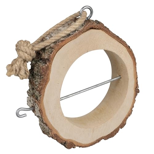 Windhager Meisenknödelhalter Bleckwand für Vögel | zum Aufhängen, Birkenholz | Vogelfutterstation, Futterstelle, Vogelfutterspender | witterungsbeständig, langlebig | 20,30 x 22,30 x 17,10 cm von Windhager
