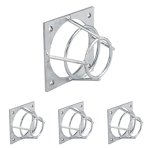 Windhager Nesträuberschutz für Nistkästen, sicherer Fluglochschutz, Spechtschutz, Zubehör für Nistkasten, 7 x 7 x 4 cm, 07471, Silber (Packung mit 4) von Windhager