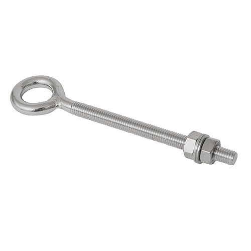 Windhager Ösenschraube zur Befestigung von Sonnensegeln, Augenschraube, Ringschraube, Augbolzen, Schrauben-Set Edelstahl, 10cm von Windhager