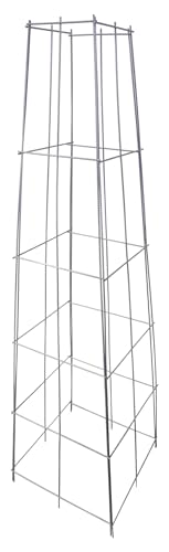 Windhager Rankturm Pyramide; Metall, 16-40 x 144 cm; Silber; Rankgitter Garten, Pflanzenstütze, Kletterhilfe für Pflanzen, Rankgerüst; rostfrei von Windhager