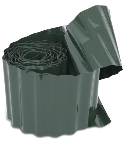 Windhager Rasenkante, Raseneinfassung, Beeteinfassung, Beetbegrenzung, Mähkante, Grün, 500 g/m², 9 m x 20 cm, 06249 von Windhager