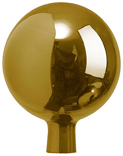 Windhager Rosenkugel, Gartenkugel, Sonnenfänger-Kugel, Glas-Deko für Garten und Terrasse, mundgeblasen, Gold, Rosenkugel, 12 cm, 07802 von Windhager