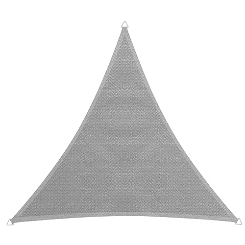 Windhager Sonnensegel Capri Dreieck 4 x 4 m (gleichschenkelig), Sonnenschutz für Garten & Terrasse, UV- und witterungsbeständig, grau, 10749 von Windhager