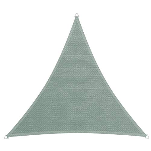 Windhager Sonnensegel Capri Dreieck 5 x 5 m (gleichschenkelig), Sonnenschutz für Garten & Terrasse, UV- und witterungsbeständig, Olive, 10766 von Windhager