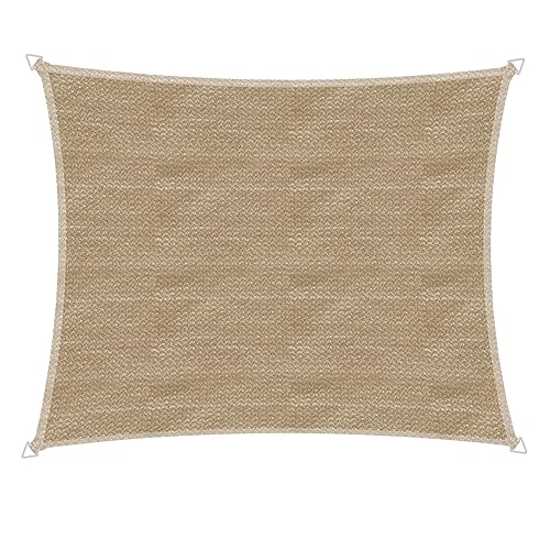 Windhager Sonnensegel Capri Rechteck 3 x 4 m, Sonnenschutz für Garten & Terrasse, UV- und witterungsbeständig, schilf von Windhager