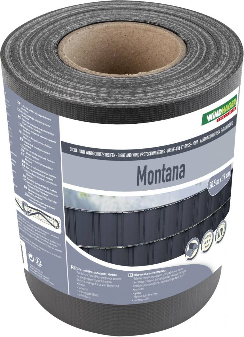 Windhager Sichtschutzstreifen Montana 20,5 m, anthrazit von Windhager