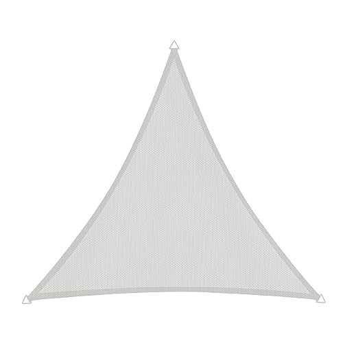 Windhager Sonnensegel Cannes Dreieck 5 x 5 m (gleichschenkelig), Sonnenschutz für Garten & Terrasse, UV- und witterungsbeständig, grau von Windhager