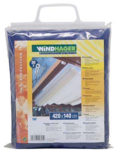 Windhager Sonnensegel für Seilspanntechnik, Uni-Blau, 270 x 140 cm von Windhager