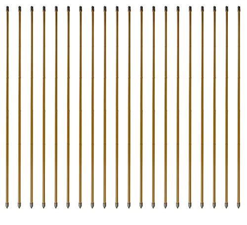 Windhager Stahl-Pflanzstab Bambusoptik-Set, Stahl-Rankstab, Pflanzenstütze, Rankhilfe, Pflanzstäbe, Tomatenstäbe, Braun, 20 Stück, 150 cm, 89138 von Windhager
