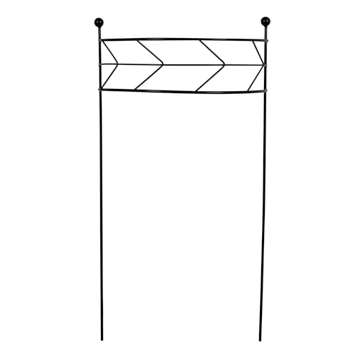 Windhager Staudenstütze Arrow, aus pulverbeschichtetem Stahl 40 x 90 cm, halbrunde Pflanzenstütze, Staudenhalter, Rankhilfe, Pflanzenhalter, wetterfest und rostsicher, anthrazit von Windhager