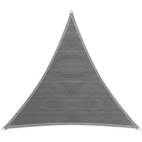Windhager Sunsail Adria Dreieck Granit, Sonnensegel, Sonnenschutz, UV-Schutz, witterungsbeständig und atmungsaktiv, 3,6 x 3,6 m (gleichschenkelig), 10967 von Windhager