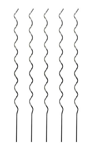 Windhager Tomatenspiralstab-Set Alu, Pflanzstäbe, Rankhilfe für Tomaten Pflanzen Sträucher, Aluminium, 5 Stück, 180cm, 89107 von Windhager