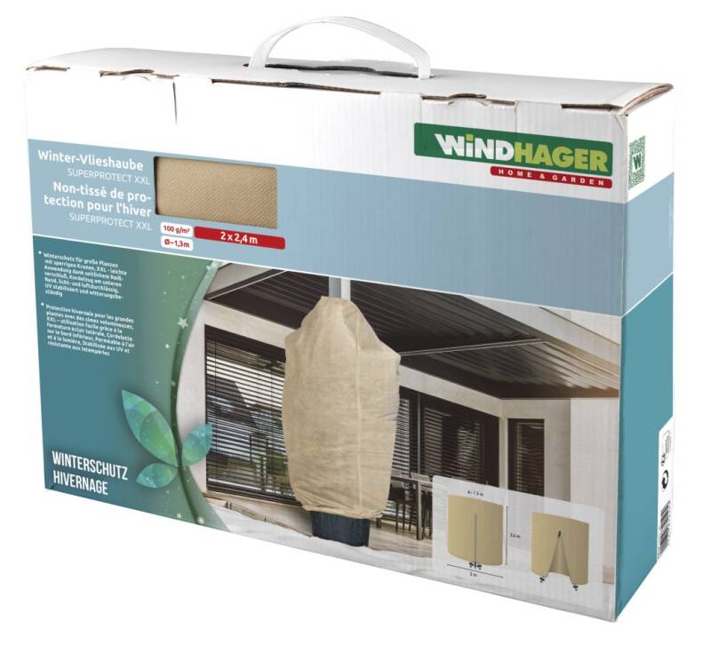 Windhager Vlieshaube Super-Protect XXL 2 x 2,4 m, beige von Windhager