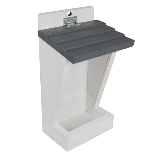 Windhager Vogelfuttersilo Buchberg für Vögel | Aufklappbarer Deckel, 1 Liter Füllvolumen, Kiefernholz | Vogelfutterhaus, Vogelfutterstation | witterungsbeständig, langlebig | 29,50 x 13,50 x 17 cm von Windhager