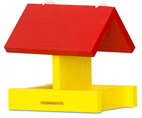 Windhager Vogelhaus "Sparrow", Vogel-Silo, Futterhaus für Vögel, Vogelhäuschen, Gelb, 06993 von Windhager