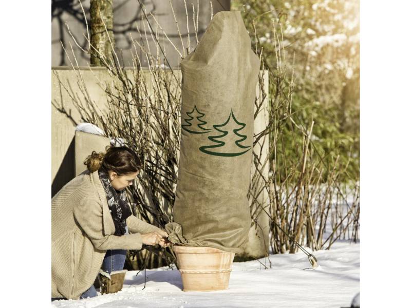 Windhager Wintervlies Windhager Deko-Haube Protect XL 1,1 x 1,1 m, beige von Windhager