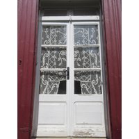 Antiker Spitzenvorhang Im Art-Deco-stil Französisch Vintage Crochet Panel Filet Originalringe Antiker Spitzenvorhang Im Art-Deco-stil Französisch Vintage Crochet Panel Filet Originalringe von WindowsOfParis