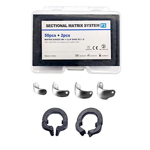 Windplusya Zahnmedizinische Teilmatrizensystem-Kits, autoklavierbare Matrizensystembänder und Matrizensystem-Harzhalter-Clipring – F3-Set-F3 Set von Windplusya